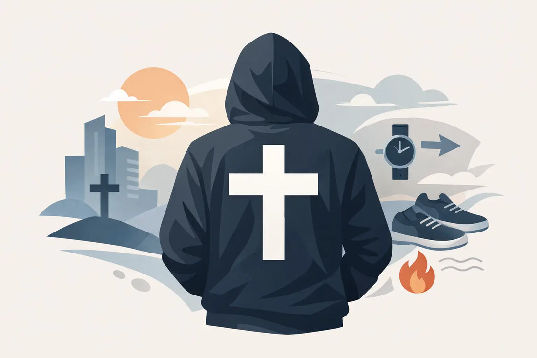 The Cross Graphic Hoodie Worn With Intention