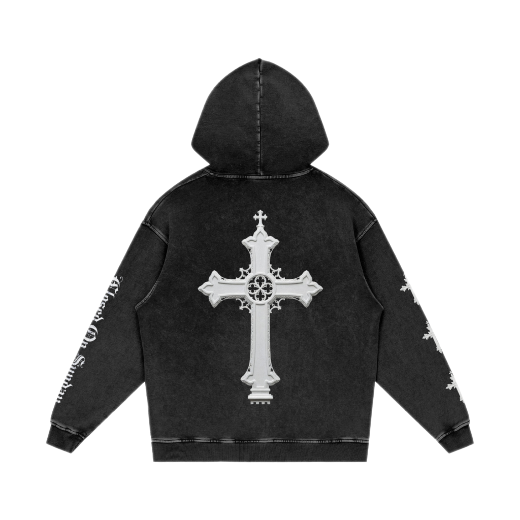 cross hoodie
